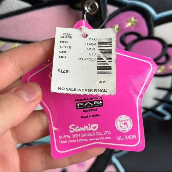 Hello Kitty x Limited Too Black Duffel Bag – Rare Vintage Y2K – NWT - Picture 6 of 7